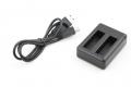 Ładowarka USB na dwa akumulatory do AHDBT-401 / GoPro HERO 4 Black Silver