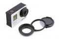 Zestaw ochronny 3w1 (Adapter 37mm / Filtr UV / Dekielek) do GoPro HERO 4 3+ 3