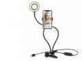 Zestaw Selfie - Statyw Elastyczny / Lampa Pierścieniowa LED na Telefon / Smartfon