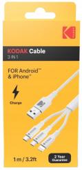 Kabel USB 3w1 KODAK / USB TYPE-C LIGHTNING MicroUSB / CAT 30425835