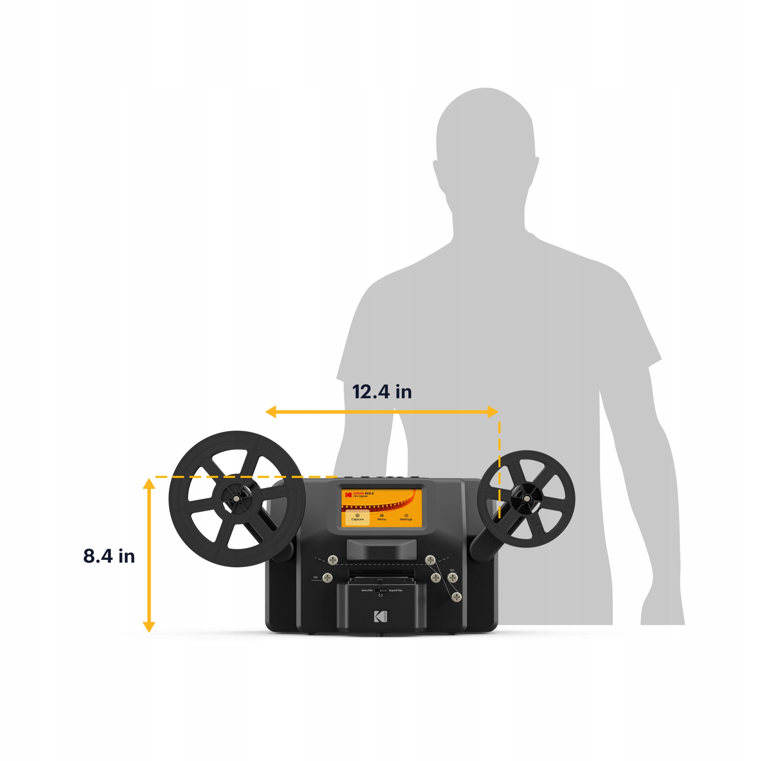 KODAK - APARATY / DRUKARKI / PROJEKTORY : KODAK REELS Ciągły Scan Skaner  Negatywów Slajdów Filmów 8mm Super 8mm 1296p - SystemBank